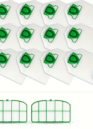 Kit di Ricambio per Accessori Follett Bags VK200 VK 220S FP200 da 14 Pezzi  12 Sacchetti  2 Filtri HEPA