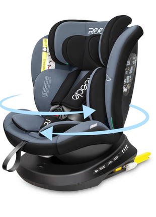 Seggiolino auto ISize Reecle ruotabile a 360 gradi ISOFIX per bambini da 40 a 150 cm da alla nascita fino a 12 anni 036 kg conforme alla normativa ECE R129
