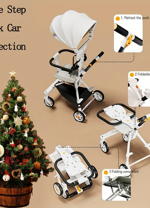 Regalo Festivo Bestseller Passeggino Leggero con Ruote Girevoli 360  Piega in Un Clic  Ampia Tenda Essenziale per Viaggi Portatile