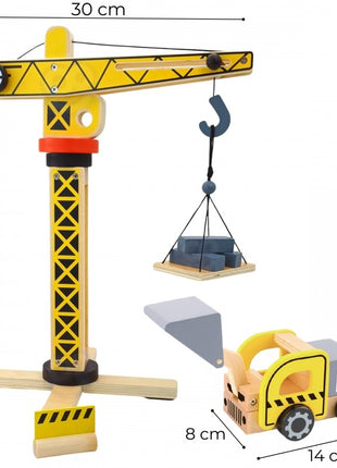 Wooden Construction Site With Vehicles