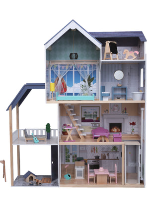 Wooden Dollhouse Crystal with LED Lights