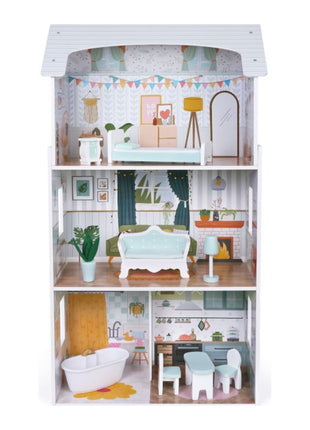 Wooden Dollhouse Luna with LED Lights