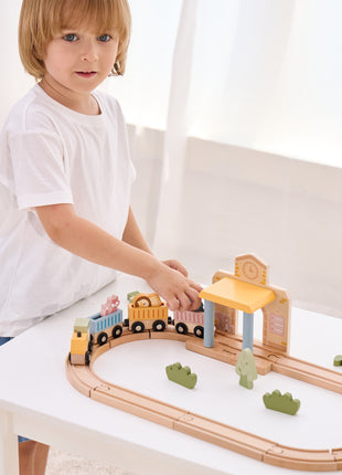 Wooden Train Set, 30 pcs