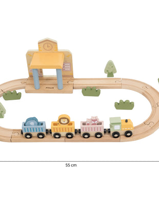 Wooden Train Set, 30 pcs