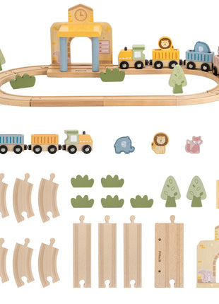 Wooden Train Set, 30 pcs